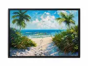 Beach Path Framed Framed Art Print