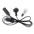 Salt Lamp Power Cord Himalayan 1.8m Dimmer Switch or ON/OFF Button with Bulb