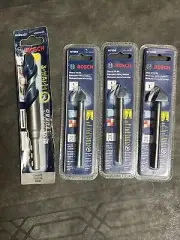 4 Bosch Drill Bits, Concrete, Glass, Tile, Hammer Drill, Carbide New