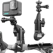 DOUBFIVSY 360° Bike Camera Mount with 1/4 Adapter, Mountain Bicycle Motorcycle Handlebar Mount, Adjustable Camera Holder for GoPro Hero10/9/8/7/6/5/4 Insta360 One X2 X3 360 DJI OSMO Action Cameras
