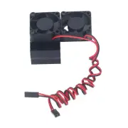(Black)DC 5V RC Heat Sink High Velocity Fan Motor Fan Set For Trax EC