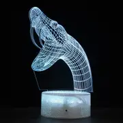Crack Base Creative 3D Colorful LED Decorative Night Light, Touch Version