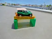 AFX AURORA Thunderjet 500 TJET 1399 GRASS GREEN DUNE BUGGY COUPE HO SLOT CAR