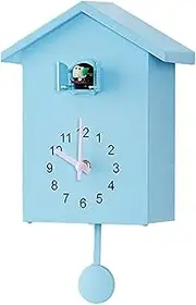 Cuckoo Wall Clock - Vintage Chiming Clock With Singing Bird, Minimalist Pendulum Design, Hanging Wall Art