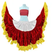 South Ossetia Country satin 25 yard multi color Belly Dance wear Skirt S31