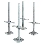 MetalTech Scaffold Leveling Jack W/ Base Plate Wing Nut Screw 24" (4-Pack)