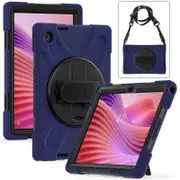 Rotatable Holder Silicone Hybrid PC Tablet Case with Shoulder Strap For Lenovo Tab 10.1 2025 / ZhaoYang K10c