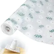 Hnvdkln Shelf Liner, 30cmx3m Cabinet Liner, Waterproof Oil-Proof Drawer Liner, Non-Slip Fridge Liner, Reusable Shelf Liner for Kitchen Cabinets Drawer Refrigerator