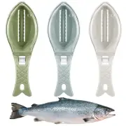 Sturdy Anti Splash Plastic Cover Fish Shaped Fish Scaler for Remove Fish Scales