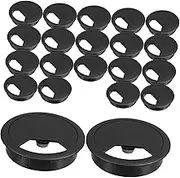 Angoily 21pcs Desk Cable Grommet Stylish Wire Hole Covers for Office and Home Use Material Neat for Computer Desks and Furniture Cabinets