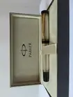 Parker Duofold Rollerball Pen Sterling Silver & Gold Trim New In Box