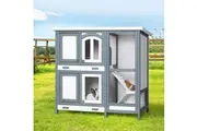 i.Pet Rabbit Hutch 98cm x 45cm x 92cm Chicken Coop Large Wooden House Run Cage Bunny Guinea Pig