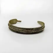 Handmade Native American Sterling Silver Feather Cuff Bracelet