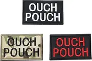 eMagTech 3PCS Ouch Pouch Embroidered Patch Tactical Morale Applique Fastener Hook and Loop Emblem Badge Armband Clothes Decoration for Backpack Jacket Hat 8x5cm