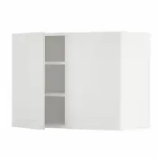 METOD wall cabinet with shelves/2 doors, white/Stensund white, 80x37x60 cm