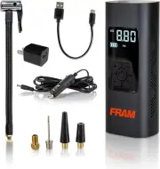 FEK40002 Portable Emergency Tire Inflator with 6000Mah Battery and 12V, 150PSI A