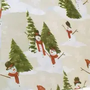 St Nicholas Square Yuletide Snowman Tablecloth 70" Round