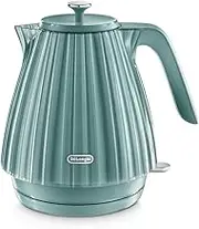 De'Longhi Ballerina Electric Kettle, 360° Swivel Base, Water Level Indicator, Cord Storage, KBD3001.GR, 3000 W, UK PLUG, Green