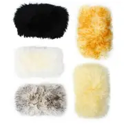 30cmx15cm Sheepskin Car Central Arm Rest Box Cushion Universal 183 BEIGE