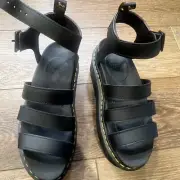 Dr. Martens Women's Blair Quad Platform Sandals, Black, Size 10, New in Box