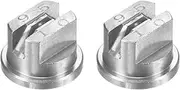 uxcell 2-Pack Flat Fan Spray Tip, 95 Degree Stainless Steel Sprayer Nozzle Tips, 2mm Orifice for Agriculture Drones Sprayer Nozzles/Garden Irrigation Nozzle/Cooling Sprayer [Silver]