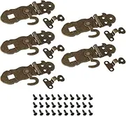 LT Easiyl 5Pcs Antique Bronze Latch Lock 72x24mm Vintage Hasp Latch Box Clasp Hasp Latch for Wood Box, Jewelry Boxes, Gift Boxes, and DIY Projects