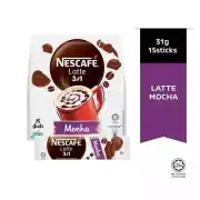 Nescafe 3in 1 Latte Mocha Flavor Instant Coffee 15 sticks x 2 packs