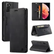 SupRShield For Samsung Galaxy S23+ /S23 Plus Case RFID Blocking Retro Flip Premium Leather Card Holder Wallet Cover - Black