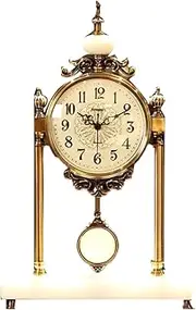 Alarm Clock European-Style Table Clock Creative Retro Large Silent Table Clock Vintage Table Clock Swing Table Clock for Bedroom Digital Clock Digital Alarm Clock