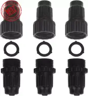 3Sets of Connectors for Garden Water Hose Expanding Hose Female Male Expandable