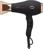 [MUK.] Professional Blow Dryer 3900 IR 2300 Watt - Lightweight Travel Hair Dryer for Gentle, Quick Styling. Hair Dryer with Ionic Generator for Shine & Protection. 3m Swivel Cord, Rose Gold