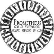 Prometheus God of Forethought Greek Mythology - 100 Pack Circle Stickers 3 Inch