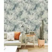 Abstract Plants removable wallpaper Watercolor wall mural Leaves decor