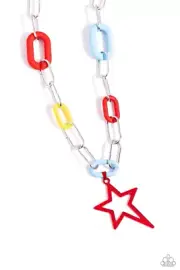 Paparazzi Stargazing Show Red Necklace NWT