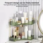 Bathroom Shelf Storage Rack Sturdy 2-tier Corner with Perfume Tray Makeup