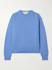 [Marni] Marni - Embroidered Cashmere Sweater - Blue - IT40 IT 40 Blue