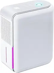 Hoomace 2 In 1 Small Humidifier Dehumidifier Combo, Humidifiers Dehumidifier For Home Bedroom With Drain Hose Temperature Display,4 Modes,7 Color LED Lights,Timer Set