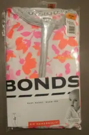 NEW BONDS Girl Floral Blooms Zippy Wondersuit - Size 00 / 3 - 6 mths FREE POST