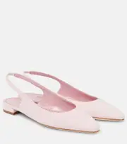 [Manolo Blahnik] Manolo Blahnik Sawra 10 suede slingback flats AU 5 pink