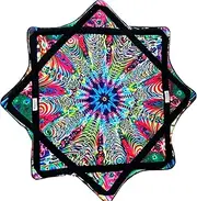 Mougee (moo-JEE) - Classic Flow Star - for Beginners & Advanced - Fun & Challenging Flow Toy - Vibrant Colors & Patterns Durable - 27” Diameter - 15 Ounce Weight (Cosmic Coil)