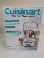 Cuisinart CGC-4BCPC Mini-Prep Plus 4-Cup Food Processor Chop Grind Silver NEW