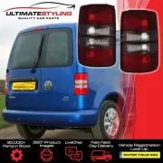 VW Caddy Mk3 Smoked Tinted Upgrade Rear Lights 2010-2016 Tail Lamp Lens Pair