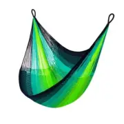 Handwoven Hanging Chair by - Fits 1 St. Lucia- Neon, Blue and Turquoise