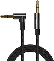 3.5mm Audio Cable, CableCreation 6FT Right Angle Male to Male Auxiliary Stereo HiFi Cable with Silver-Plating Copper Core Compatible with Car, iPhones, Tablets, 24K Gold Plated, 1.8M