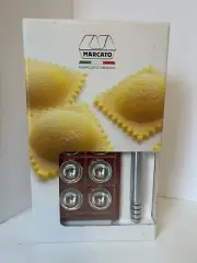 Marcato Homemade Ravioli Maker With Metal Rolling Pin