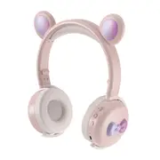 The Cat ear Headset Wireless Bluetooth Headset Cartoon Cute Men and Women Models Universal Cell Phone Computer Headset - Skin Color