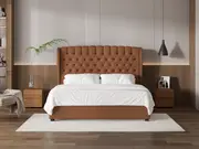 My Style Winged Headboard & Slimline Base - Super King / Gingerbread / Standard Base