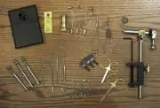 26 Peice Fly Tying Tool Kit w/Rotating Vise, Pedestal & Clamp Base - KT176