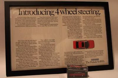 1987 Honda Prelude BA Framed Advertisement and car set