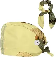[YTYVAGT] Scrub Caps Women,Scrub Hats Suitable for Women,Retro Animal Chicken Pattern